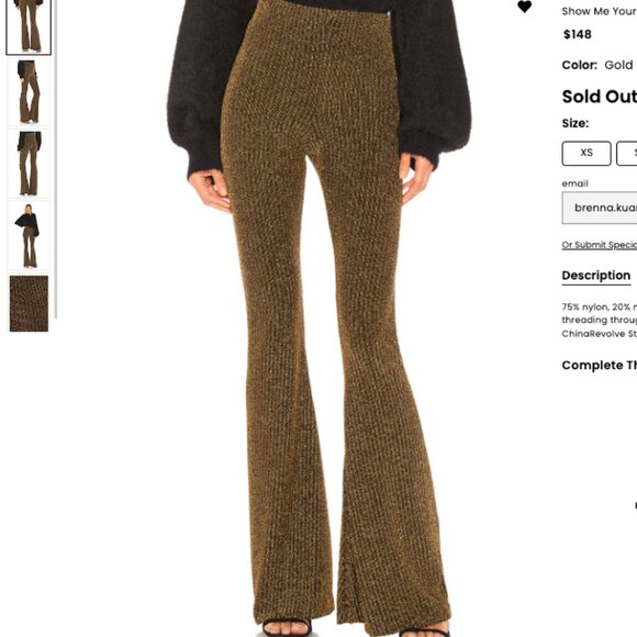 Show Me Your Mumu Bam Bam Bells Gold Me Up Stripe XS - Picture 11 of 14